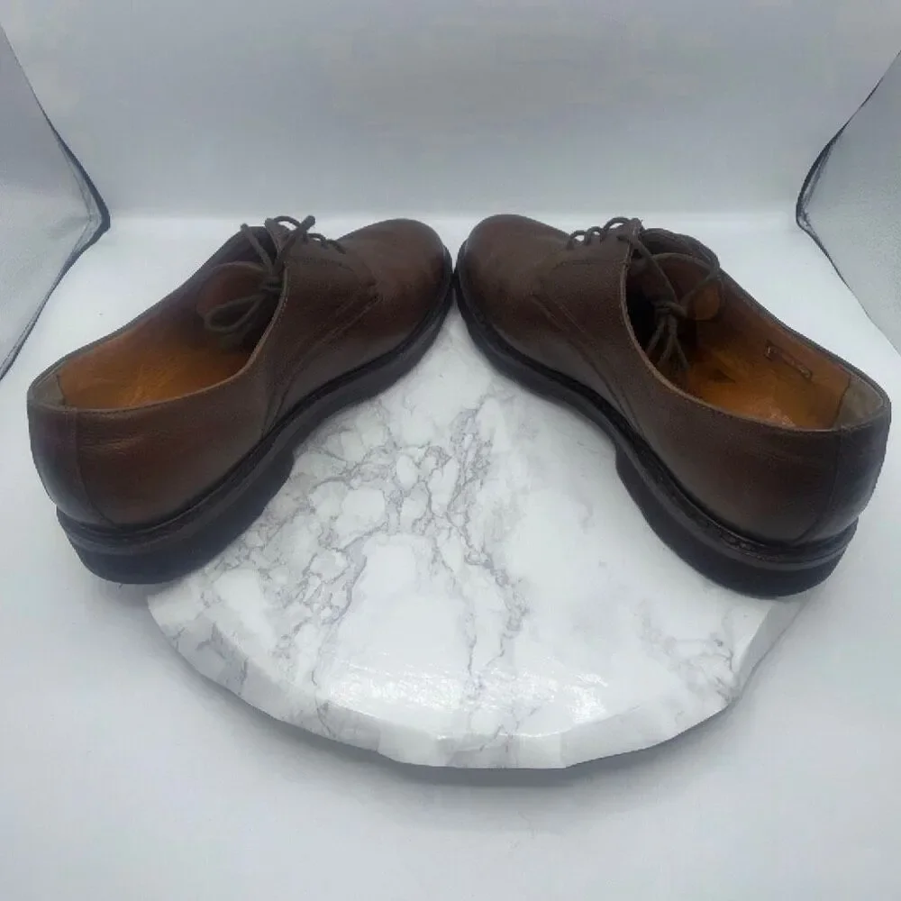 MEPHISTO Chestnut Brown Leather Marlon Oxford Shoes-10.5